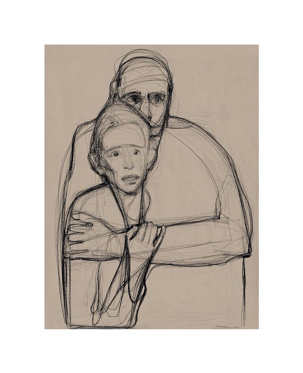 "142. Часів Яр. Очікування, 2022 / Chasiv Yar. Expectation, 2022 папір, вугілля / paper, charcoal 100 x 75,5 см."